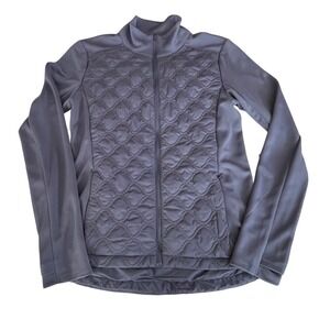 Pebble Beach Dry-Luxe golf Performance Gray Quilted Full Zip Jacket women Medium